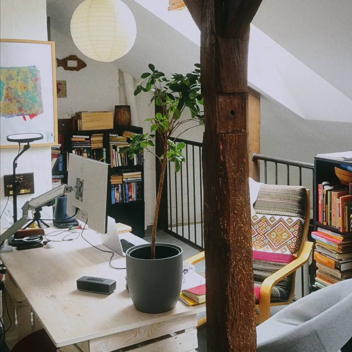 The same attic through the Vintage camera